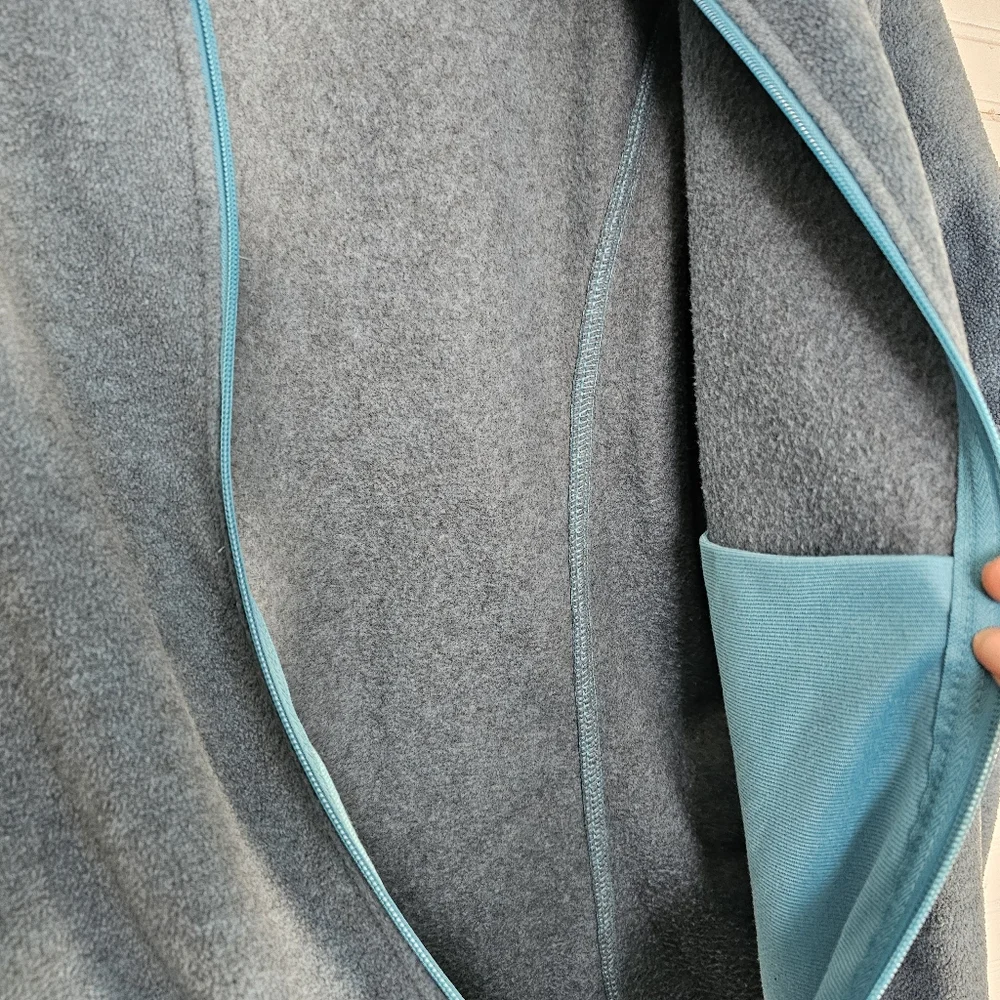 Columbia Zipper Fleece Jacket Blue Green Women's Size 2X‎